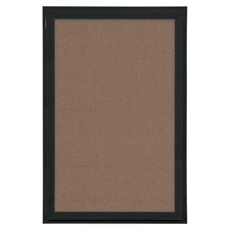 United Visual Products Indoor Enclosed Combo Board, 72"x36", Satin Frame/Wht Porc & Ultramarine UVCB7236-WHTPORC-ULTMAR